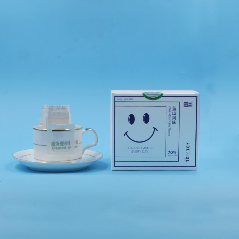 Factory Direct Boxed Simple Fragrant Hanging Ear Coffee Wholesale Organic Premium Hanging Ear Black Coffee 10g*10 Bags